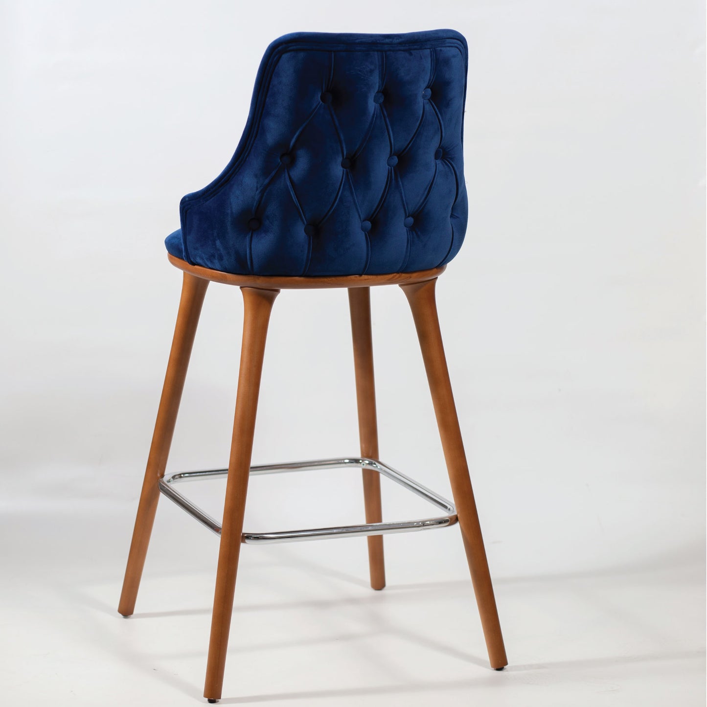 Blue Velvet Bar Chair
